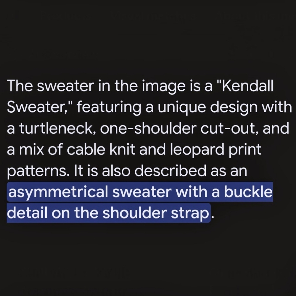 5/$50 EUC Andreé By Unit The Kendall Sweater Cold Shoulder Leopard Buckle Sz.S - Picture 3 of 9